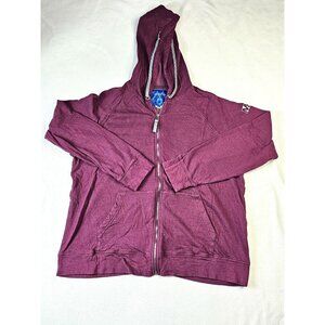 Martin + Osa Mens XL Burgundy Zip-Up Hoodie Cotton Blend